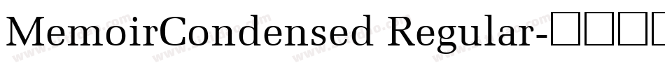 MemoirCondensed Regular字体转换